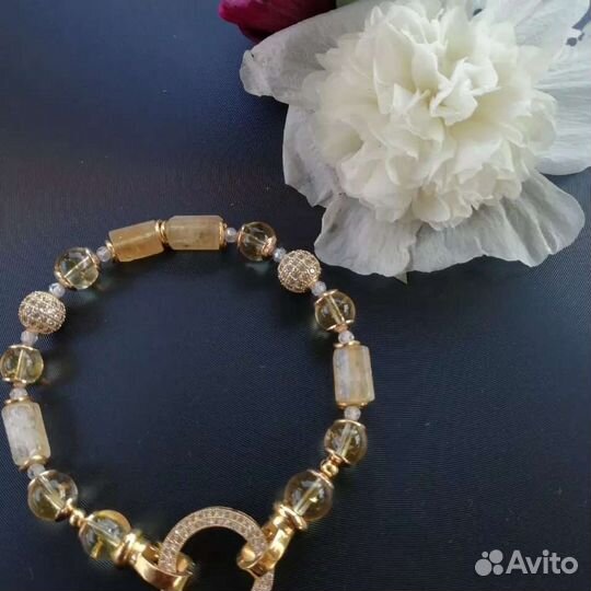 Браслет с цитрином(смотрите отзыв с фото)