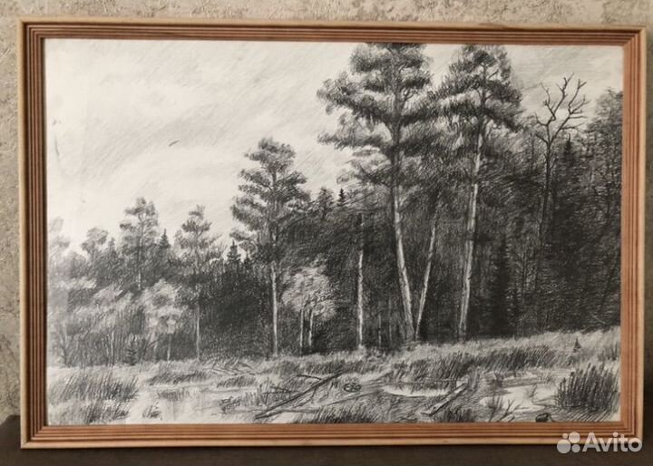 Картина пейзаж графика А2