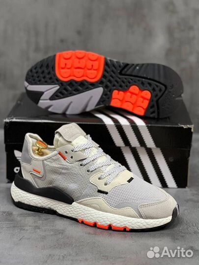 Кроссовки Adidas Nite Jogger Grey Orange