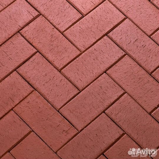 Клинкер тротуарный тёмно-красный 