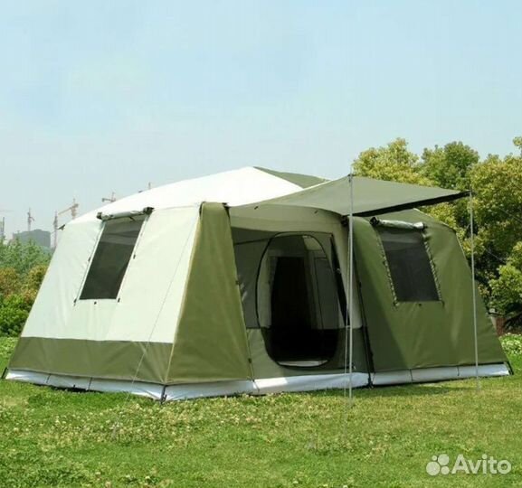 Палатка кемпинговая большая двухслойная 12 местная