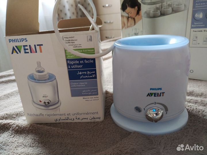Подогреватель для бутылочек и молокоотсос avent