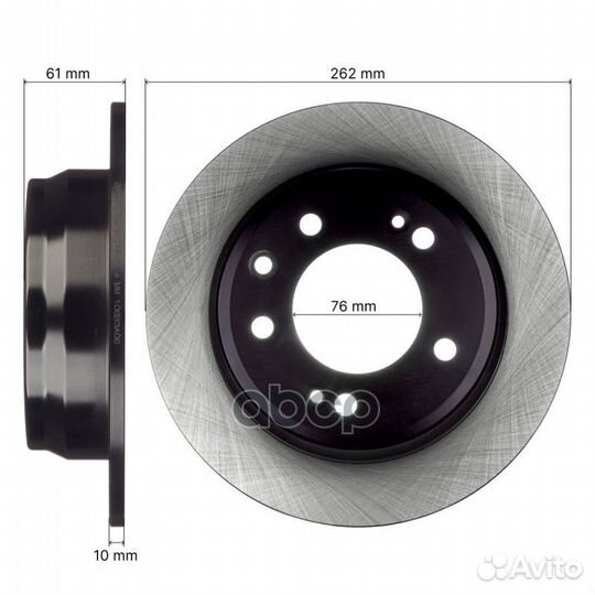 Диск тормозной BR1107S avantech