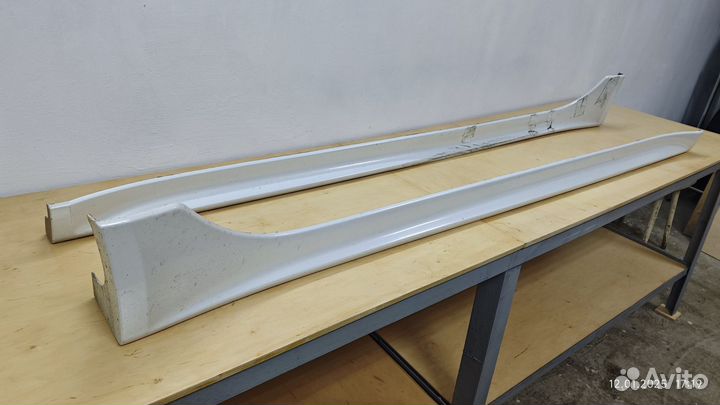 Накладки на пороги mitsubishi lancer 10