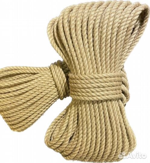 Веревка джутовая для когтеточек 6 мм 8 мм 10 мм