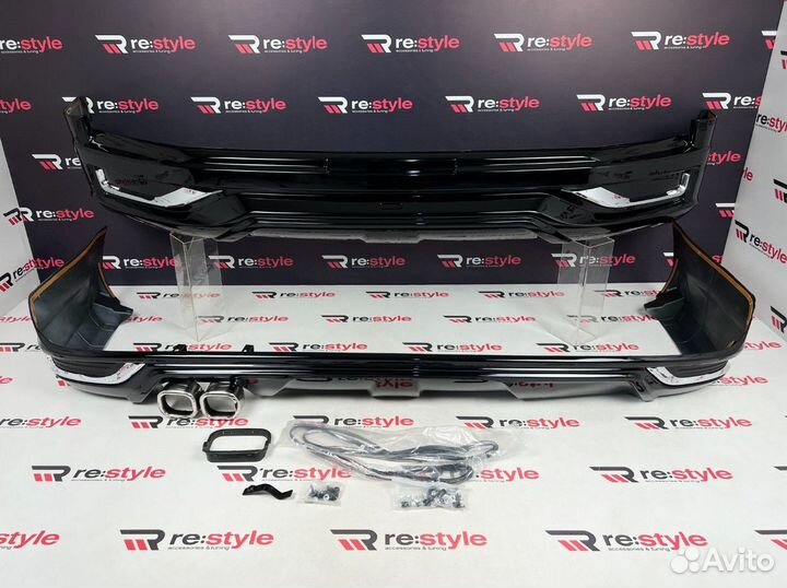 Обвес Toyota Land Cruiser 200 с 16г Черный K2332