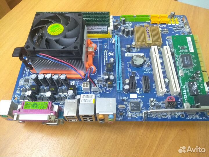 Материнская плата + проц + память + кулер