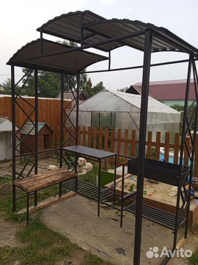 Мангальная зона, печь для казана