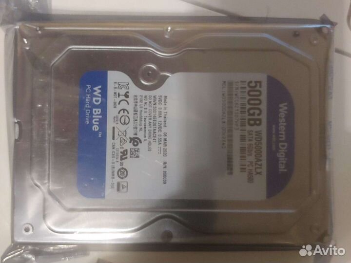 Жесткий диск wd blue 500gb новый в упаковке