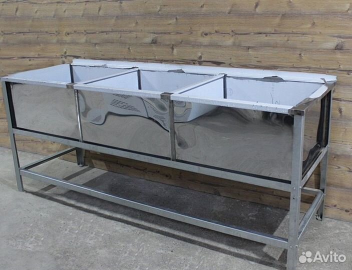 Ванна моечная из нержавеющей стали