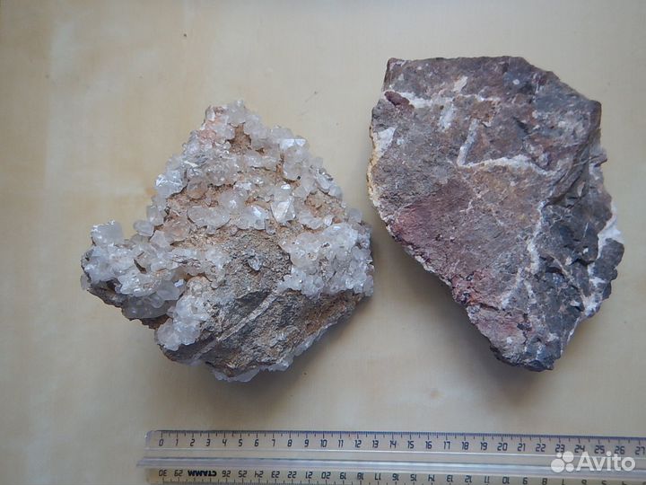 Кальцит друза кристаллов минерал