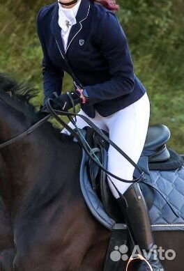 Редингот тёмно-синий для конного спорта Fouganza