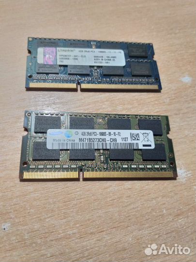 Kingston & Samsung ddr3 4 gb sodimm