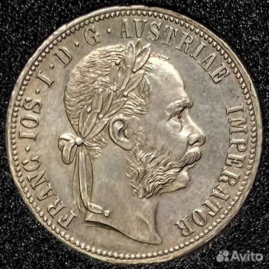 Австро-Венгрия - 1 флорин 1879. Серебро. UNC