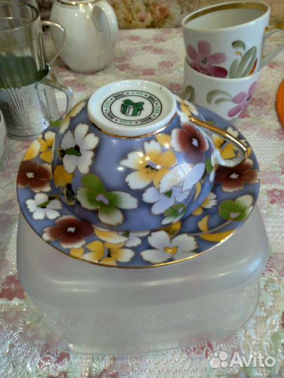 Чайные Кофейные пары Чашки Подстаканники Поднос