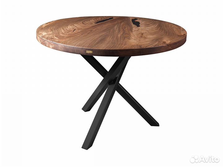 Стол обеденный круглый - массив ореха