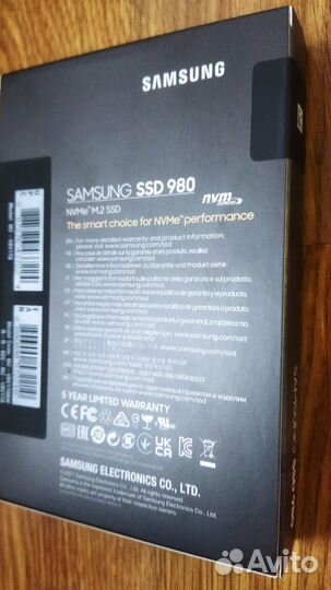 SSD накопитель Samsung 980 M.2 2280 1 тб