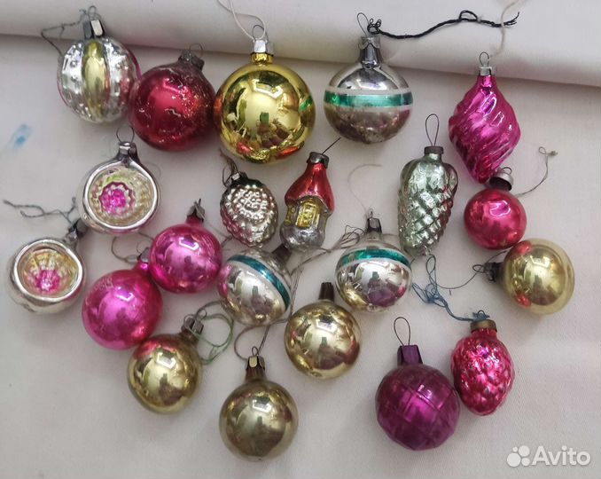 Елочные игрушки, дождик СССР