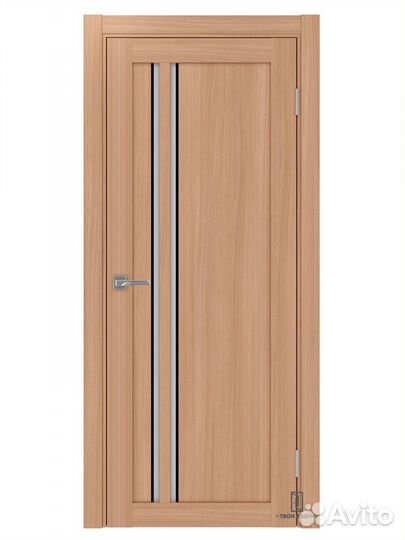 Дверь межкомнатная апс 525 (черные молдинги), ясен