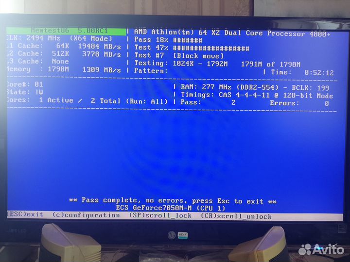 GeForce7050M+AMD Athlon 64 X2 4800+(BOX) +DDR2 2Gb