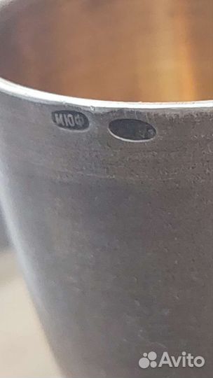 Серебрянные рюмки на подносе 875проба