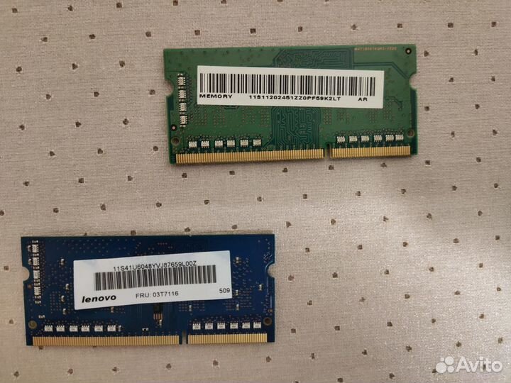 Оперативная память ddr3 (sodimm) 4гб (2Гбх2)