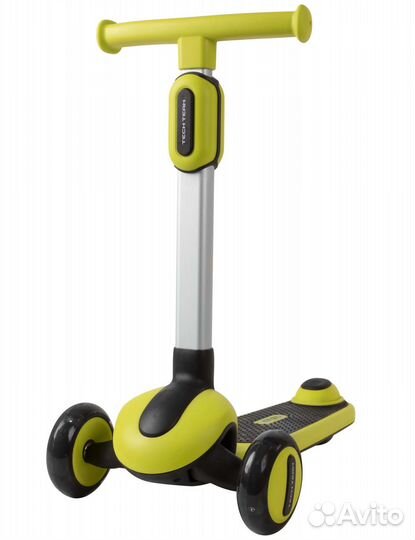 Самокат TechTeam Enzo, зеленый (3-х колесный, све