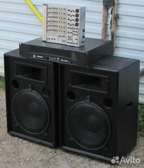 Колонки Frank Audio 1100W 2шт Pro Усилитель Микшер