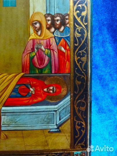 Икона старинная Успение Святой Анны.Редчайшая