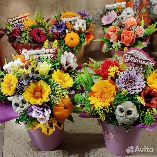 Мыло ручной работы букеты