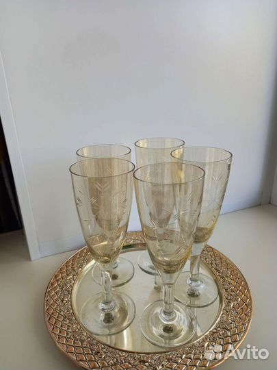 Фужеры цветное стекло СССР