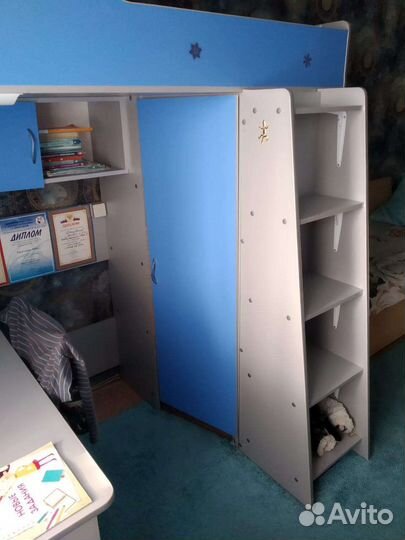 Кровать чердак с рабочей зоной