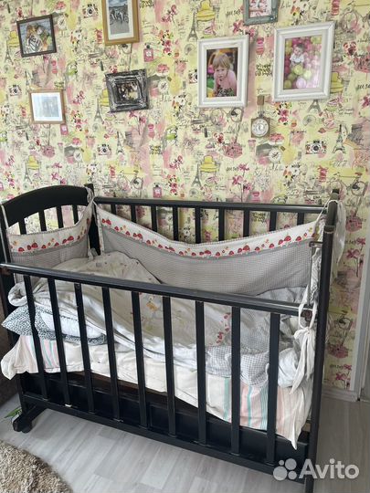 Детская кровать от 0 до 3 лет бус матрасом