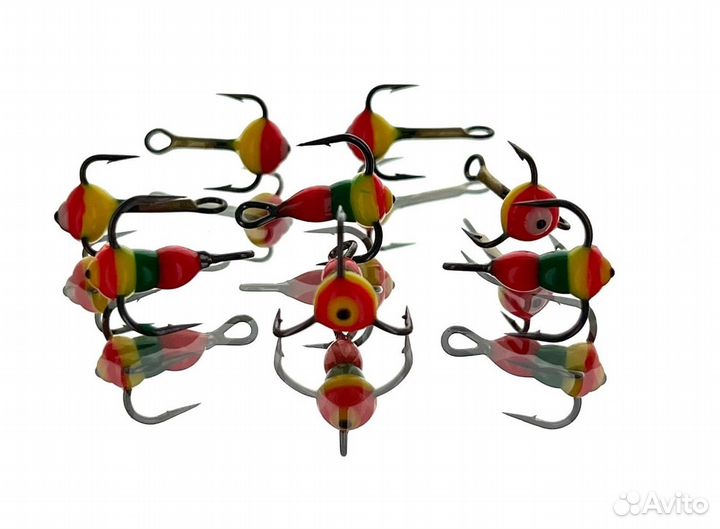 Тройник с эпоксидом shark, крючок VMC и owner