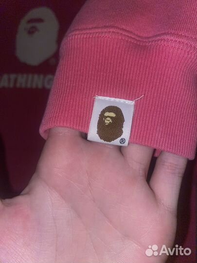 Кофта bape розовая
