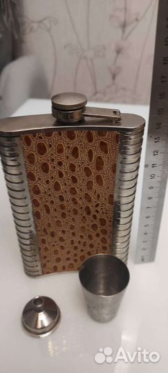 Фляга стальная карманная