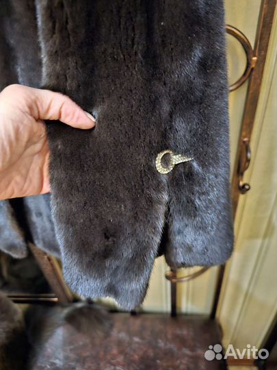 Шуба норковая с капюшоном