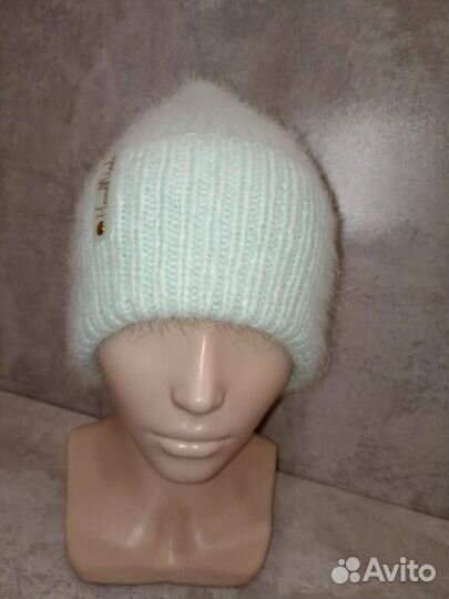 Шапка из ангоры и пуха норки