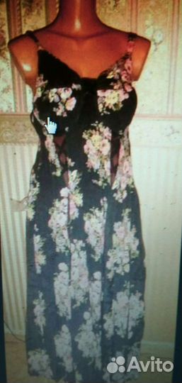 Сарафан розы америка винтаж 90х р 46-48