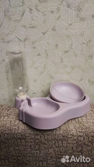 Поилка для кошек, автопоилка с миской