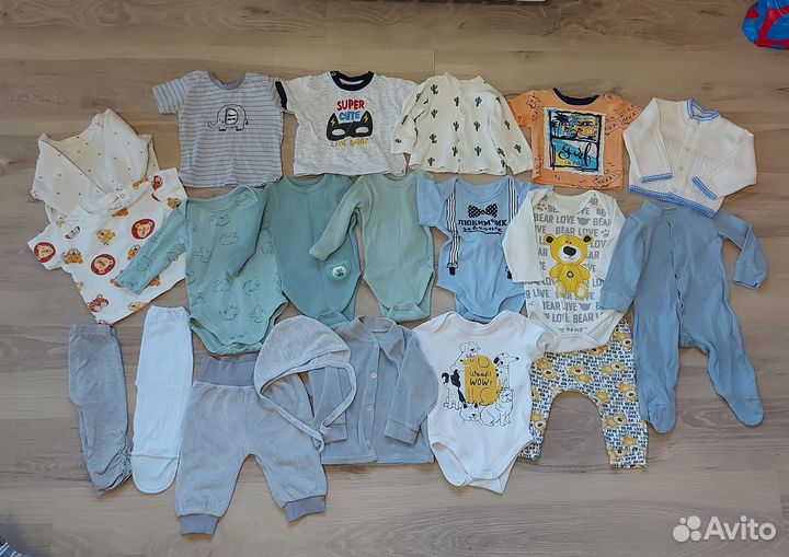 Вещи пакетом на мальчика 62 68