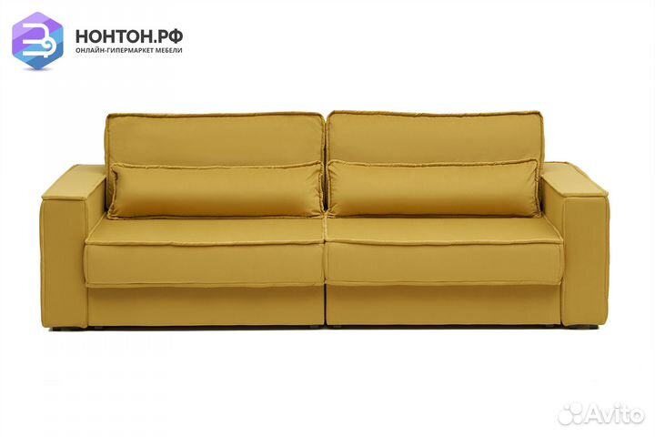 Диван тик-так Сохо 3-х местный горчичный