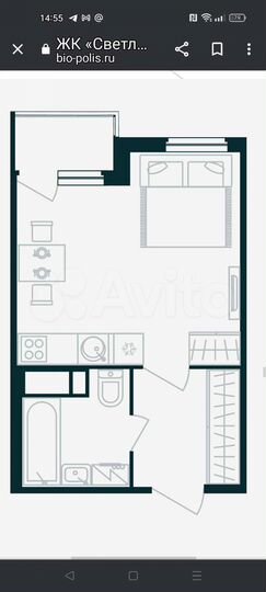 Квартира-студия, 26 м², 3/4 эт.