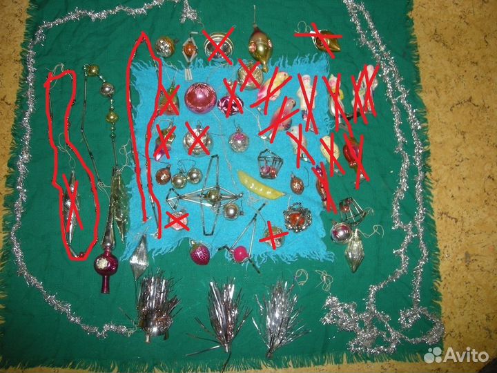 Елочные игрушки СССР стекло картонаж самовывоз