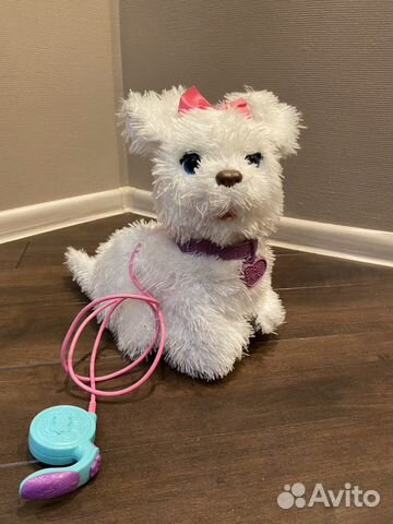 Интерактивная собака на поводке furreal friends