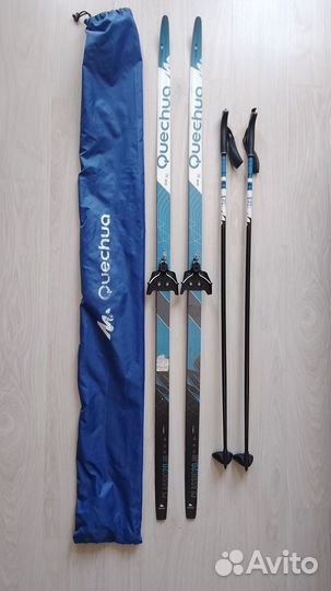 Лыжи 160 см с палками детские