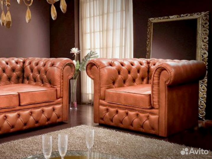 Диван Честерфилд / Диван каретная стяжка