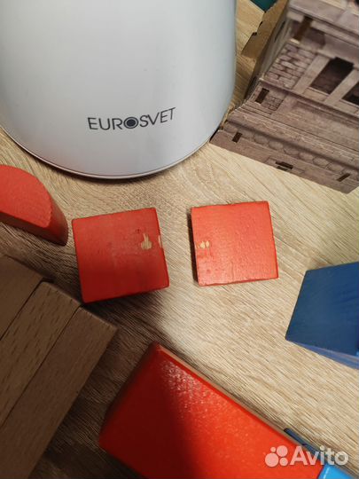 Деревянный конструктор кубики