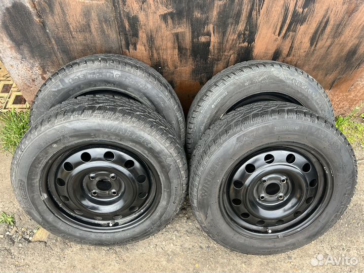 Зимние шины на дисках r15 4x100 Kia Rio, Solaris