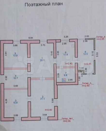 Дом 112,3 м² на участке 9 сот.